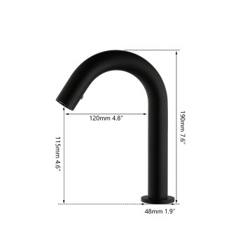 Sensomatica cesaro zwart 190mm sensorkraan koud 2