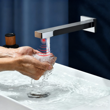 Sensomatica chroom sensorkraan  squareflow1