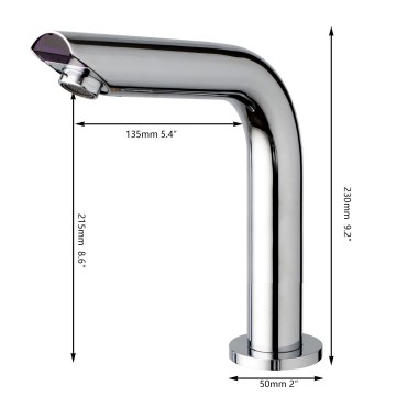 Sensomatica chroom sensorkraan 23cm