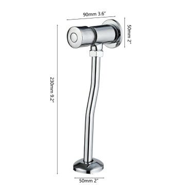 Sensomatica fluxia chroom urinoir timer drukknop 3
