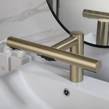 Sensomatica geborsteld goud 3 in 1 zeep droger sensorkraan 1