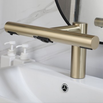 Sensomatica geborsteld goud 3 in 1 zeep droger sensorkraan 2