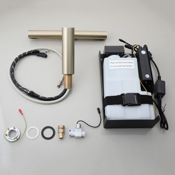 Sensomatica geborsteld goud 3 in 1 zeep droger sensorkraan 9