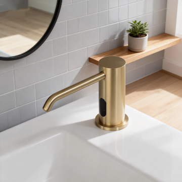 Sensomatica geborsteld gouden sensor zeep dispenser 3 0