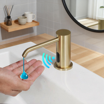 Sensomatica geborsteld gouden sensor zeep dispenser 4