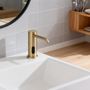 Sensomatica geborsteld gouden sensor zeep dispenser 5