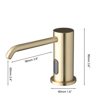 Sensomatica geborsteld gouden sensor zeep dispenser 6