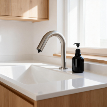 Sensomatica geborsteld nikkel cesaro sensor zeepdispenser 6 0