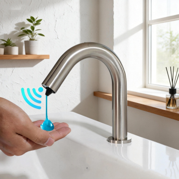 Sensomatica geborsteld nikkel cesaro sensor zeepdispenser 7 0