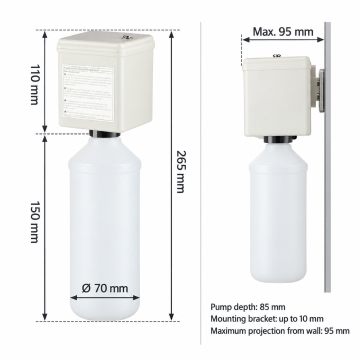 Sensomatica geborsteld nikkel sensor zeepdispenser muur 3
