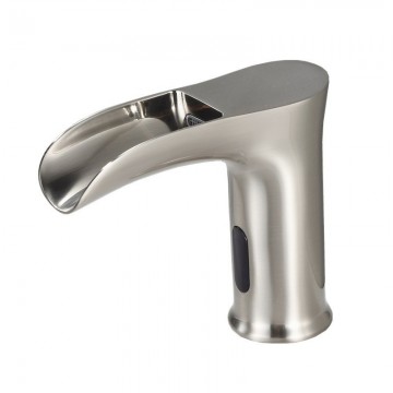 Sensomatica geborsteld nikkel waterval sensor kraan