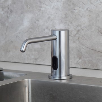 Sensomatica geborsteld nikkel zeep sensor dispenser 1