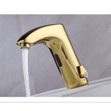 Sensomatica goudkleurige sensorkraan warm koud 6