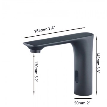 Sensomatica gun metal sensorkraan 3