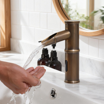 Sensomatica kyoto sensorkraan bronskleur koud model 1