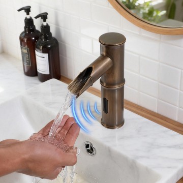 Sensomatica kyoto sensorkraan bronskleur koud model 2