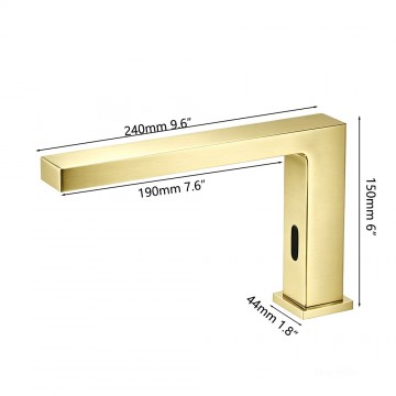 Sensomatica nerox geborsteld goud sensorkraan 2