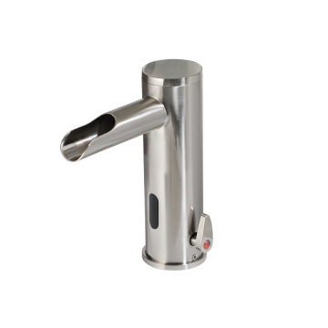 Sensomatica orte sensorkraan geborsteld nikkel warm koud 1