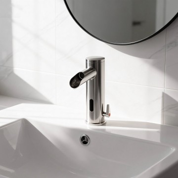 Sensomatica orte sensorkraan geborsteld nikkel warm koud 5