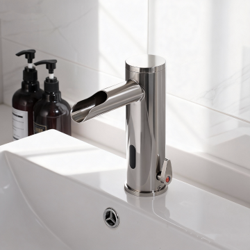 Sensomatica orte sensorkraan geborsteld nikkel warm koud 5