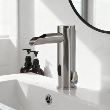 Sensomatica orte sensorkraan geborsteld nikkel warm koud 6