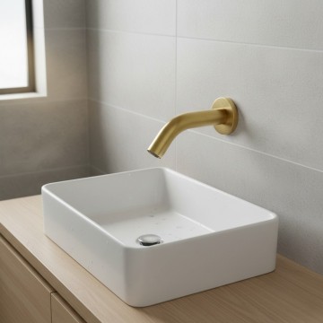 Sensomatica pesaro geborsteld goud sensorkraan 130mm 2