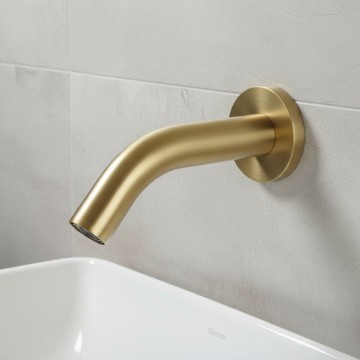 Sensomatica pesaro geborsteld goud sensorkraan 130mm 3