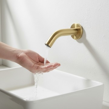 Sensomatica pesaro geborsteld goud sensorkraan 130mm 4