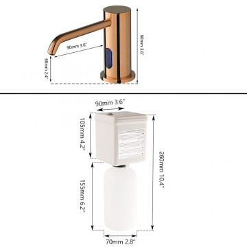 Sensomatica rose gouden zeep sensordispenser 2