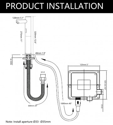 Sensomatica scuro chroom sensorkraan 1
