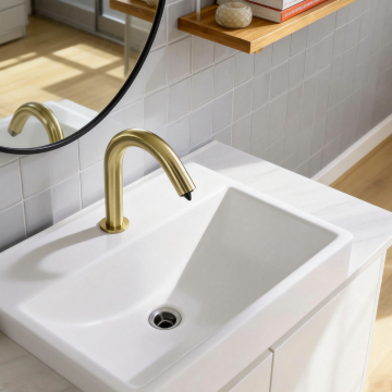 Sensomatica sensor zeepdispenser cesaro geborsteld goud 3 0