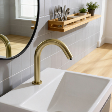 Sensomatica sensor zeepdispenser cesaro geborsteld goud 4 0