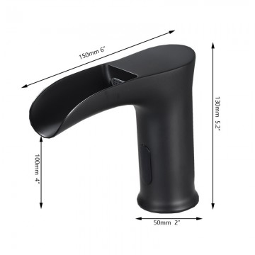 Sensomatica zwarte sensor watervalkraan