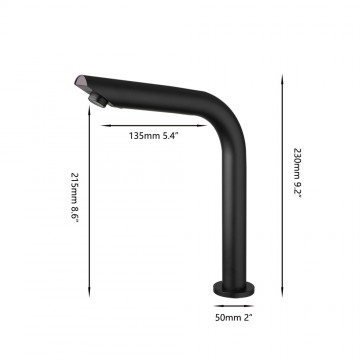 Sensomatica zwarte sensorkraan 23cm 4