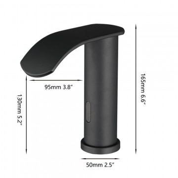 Sensomatica zwarte sensorkraan watervalkraan 2