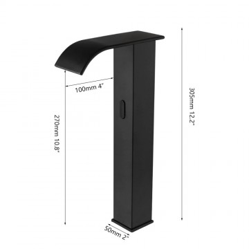 Sensomatica zwarte waterval sensorkraan 1