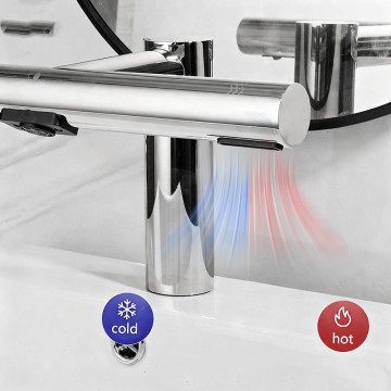 Sensomativa 3 in 1 sensorkraan handendroger zeepdispenser chroom 3