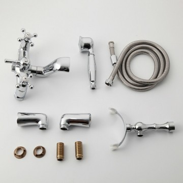 Set badrand kraan chroom