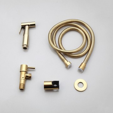 Set bidet sproeier goudkleurig