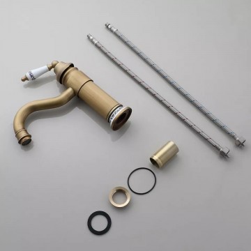 Set bronskleurige mengkraan 0