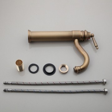 Set bronskleurige wastafelkraan 1