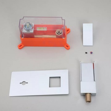 Set chroom inbouw watervalkraan