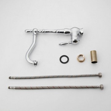 Set chroom mengkraan met draaibare hals