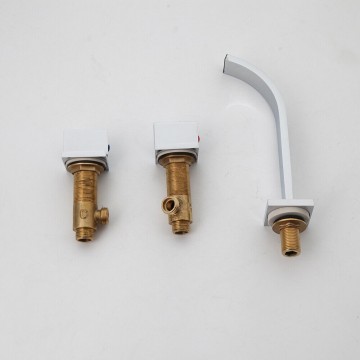 Set chroom muurkraan 2 hendels