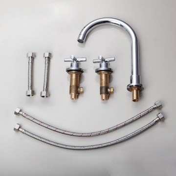 Set chroom opbouw kraan