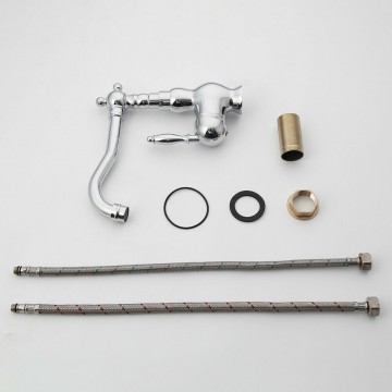 Set chroom wastafelkraan landelijk