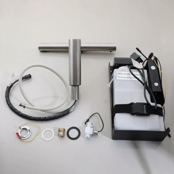 Set geborsteld nikkel 3 in 1 sensorkraan