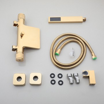 Set goudkleurige badkraan mengkraan