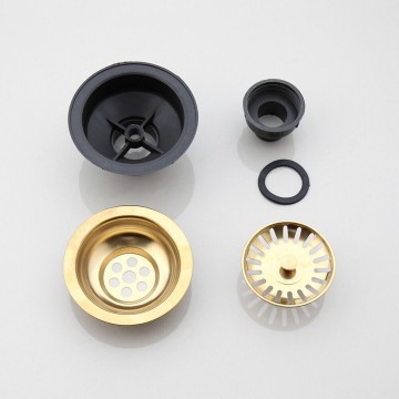 Set goudkleurige gootsteenafvoer keuken