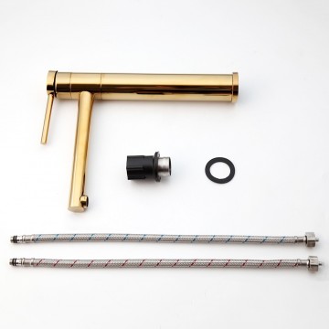 Set goudkleurige wastafelkraan